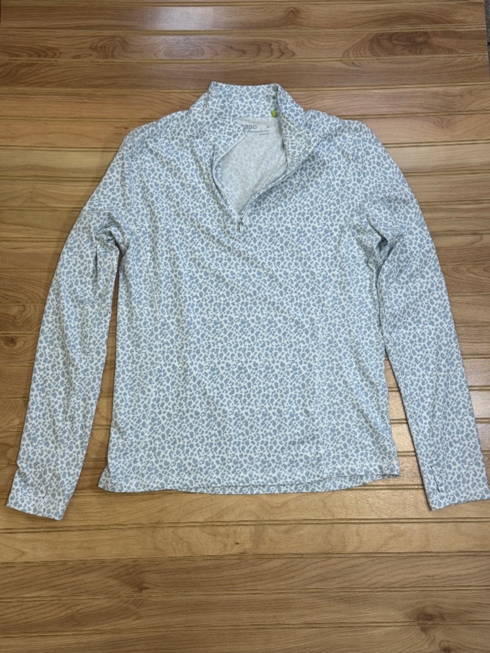 TASC Blue Leopard Performance 1/4 zip pullover
